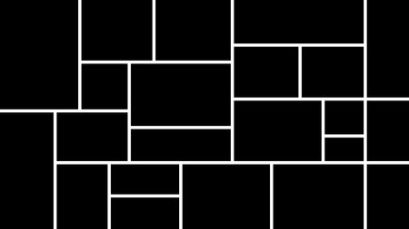 Photo frames. Blank photo collage template made of many parts.のイラスト素材