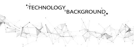 Network or connection. Abstract background of new technologies. Data transfer. 3Dのイラスト素材