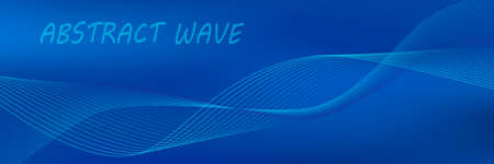 Abstract music wave element for design. Vector illustration of smooth motion dynamics.