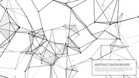 Network or connection. Abstract background of new technologies. Data transfer. 3Dのイラスト素材
