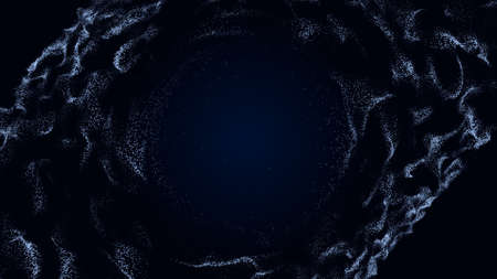 Abstract digital background from rounded colored lines. Information flow space. Big data...