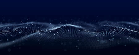 network connection structure. Digital data background. Connection of dots and lines on a dark...