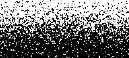 Random fall of particles of different sizes. Abstract pixel mosaic. 3D vector illustration.のイラスト素材