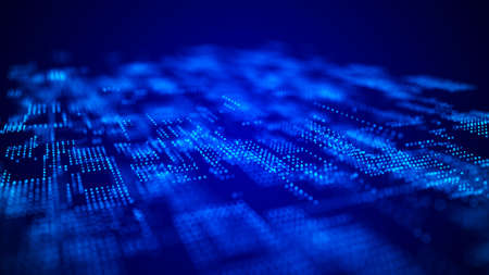 Abstract Digital Background Science Technology Networks Big Data Link 3D.の写真素材