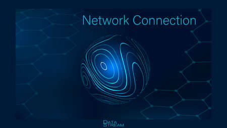 Technology background. Virtual reality analysis. Futuristic bitmap. Vector illustration EPS10