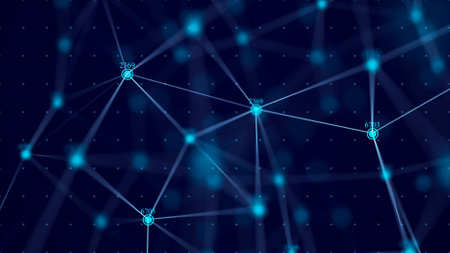 Matrix background with numbers. Technological binary code. Big data analytics. 3d.