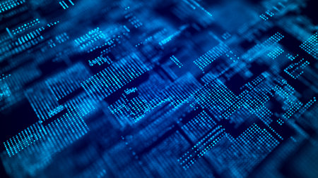 Abstract Digital Background Science Technology Networks Big Data Link 3D.の写真素材