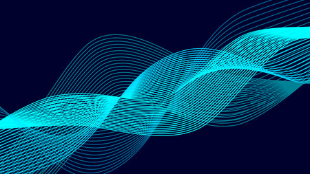 Abstract music wave element for design. Vector illustration of smooth motion dynamics.のイラスト素材
