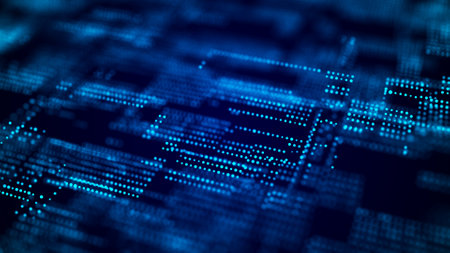 Abstract Digital Background Science Technology Networks Big Data Link 3D.