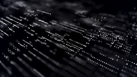 Technological background made of dots and lines. Large amount of data. 3Dの写真素材