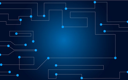 Background matrix tunnel. Abstract graphics for the data center. 3D Vector illustration.のイラスト素材