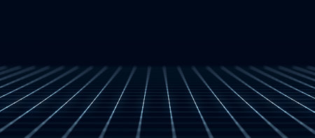 Technological background made of dots and lines. Large amount of data. 3D