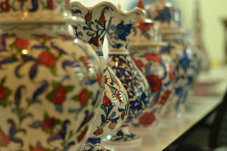 Ceramics which are handicraft products attract attentionの写真素材