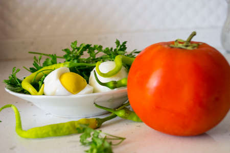 Breakfast is important, eggs are delicious at breakfastの写真素材