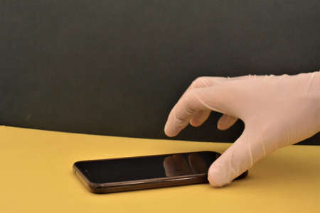 Gloves and masks will protect from covid 19 and corana virus.の写真素材