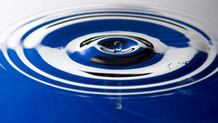 Water droplet about to smash into a bowl of water