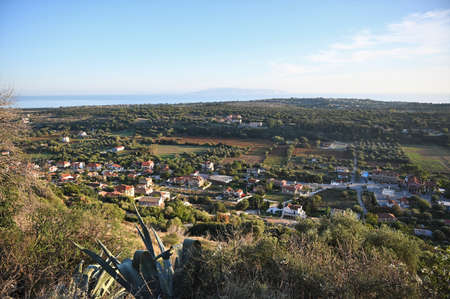 Peratata village in Kefalonia Greeceの写真素材