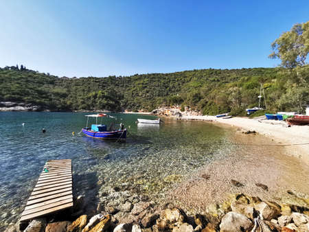 Sarakiniko beach Ithacaの写真素材