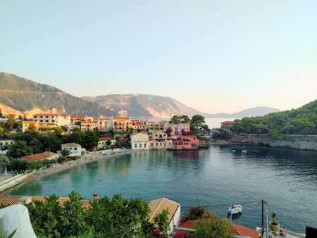 Assos village kefalonia greeceのeditorial素材