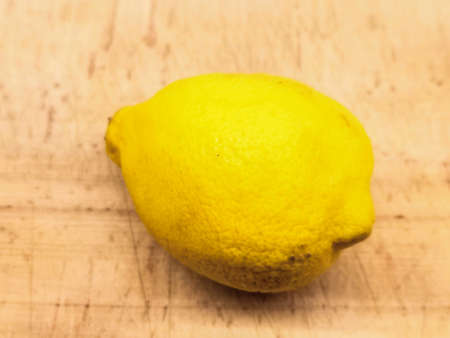 fresh lemon on wooden backgroundの写真素材