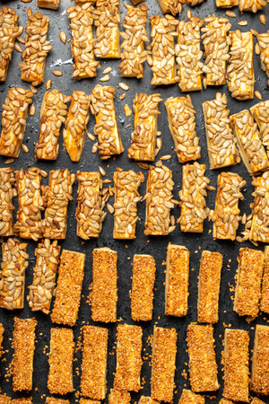 Mixed-only cookies. Sesame and seed cookies