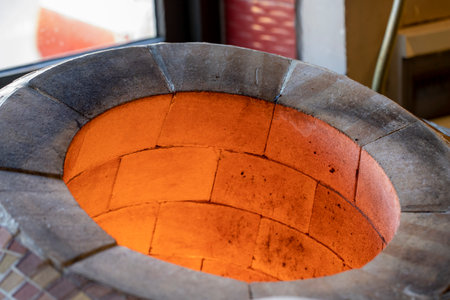 tandoor oven with fire inside