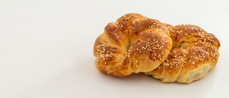 freshly baked pastry bread buns. bagel