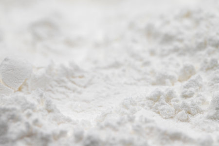 Pile of Wheat starch as background, spice or seasoning as background. close-up of wheat starchの写真素材