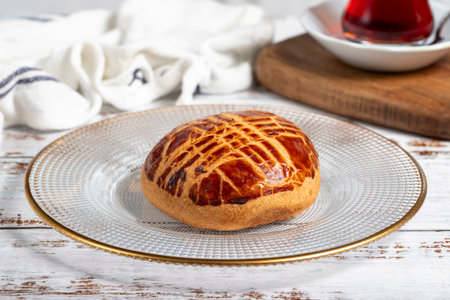 Pastry in a plate. Oven product. local name pastry. Close up