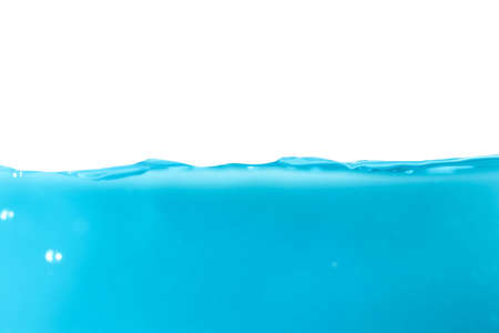 Water surface side view with bubbles and waves in the isolated background.の写真素材