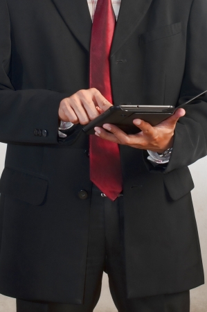 businessman using a tablet computerの写真素材