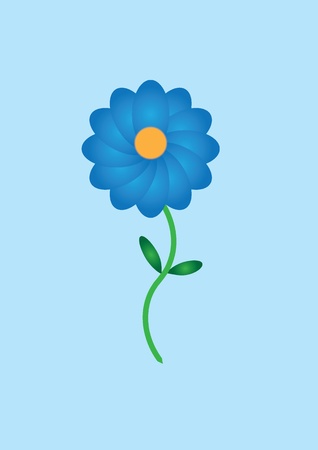 flower in blue colorのイラスト素材