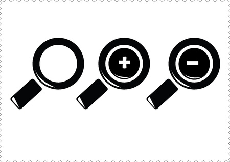 	loupe icon setのイラスト素材