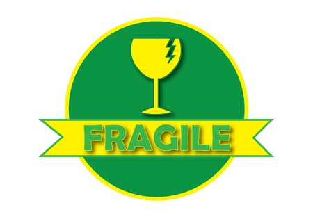 	Grunge office stamp with the word fragileのイラスト素材