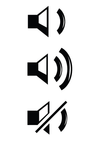 Set of speaker iconsのイラスト素材