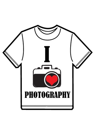 I love photography t-shirt のイラスト素材