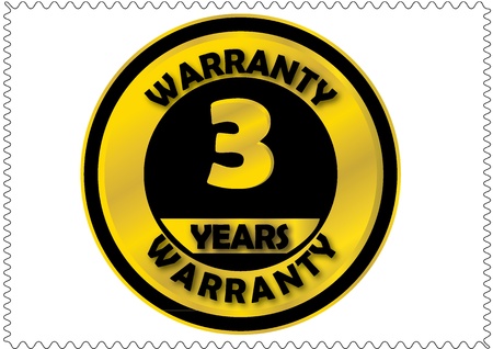 Three years warrantyのイラスト素材