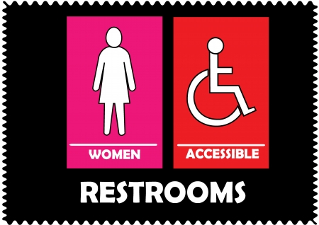 Restrooms Signのイラスト素材