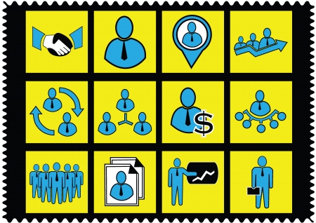 Human resources and management icons setのイラスト素材