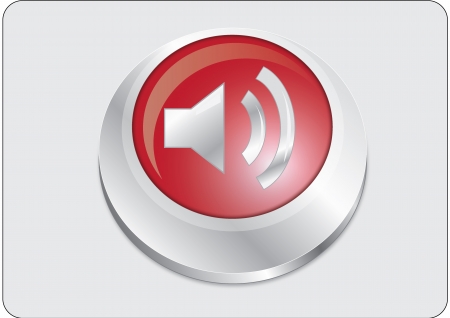 Volume icon red buttonのイラスト素材