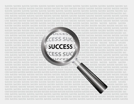 success word focus through magnifying glass, vector illustrationのイラスト素材