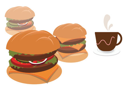 classic burgers  concept のイラスト素材
