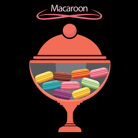 macaroon in the jar  conceptのイラスト素材