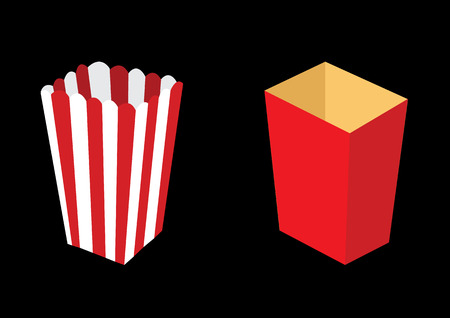blank paper fry box  concept のイラスト素材