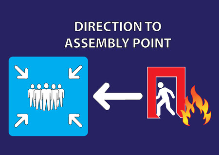 direction of assembly point illustrationのイラスト素材