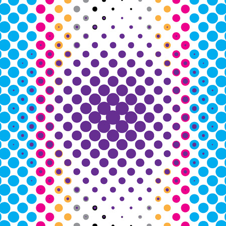 colorful halftone dots illustrationのイラスト素材