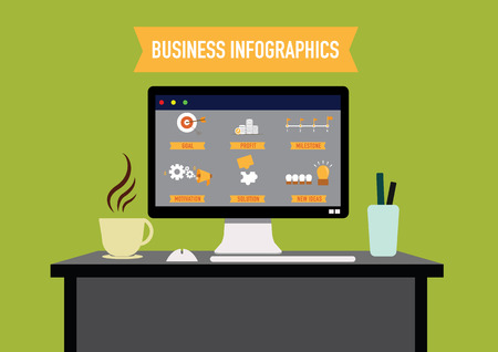business Infographics. vector illustrationのイラスト素材