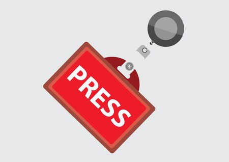 Press Pass ID Card, Vector Illustrationのイラスト素材
