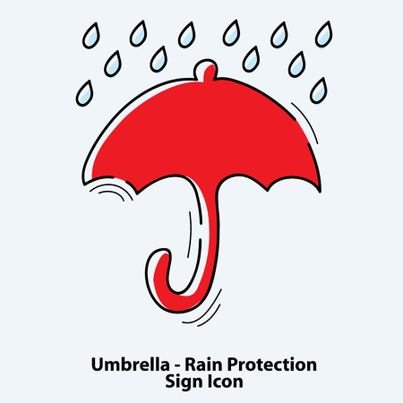 umbrella sign icon. rain protection symbol. vector illustrationのイラスト素材