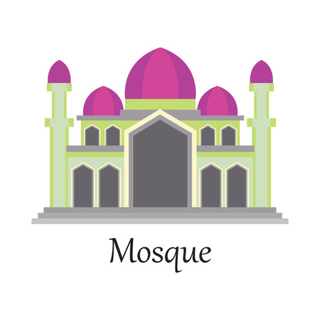 Icon vector illustration of Islamic Mosque / Masjid for Muslim praying.のイラスト素材